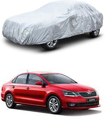 unik auto Car Cover For Skoda Rapid (Without Mirror Pockets)(Silver)