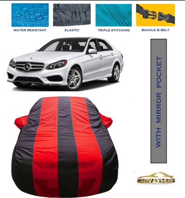 CANVAS HUB Car Cover For Mercedes Benz E280 (With Mirror Pockets)(Red, Blue)