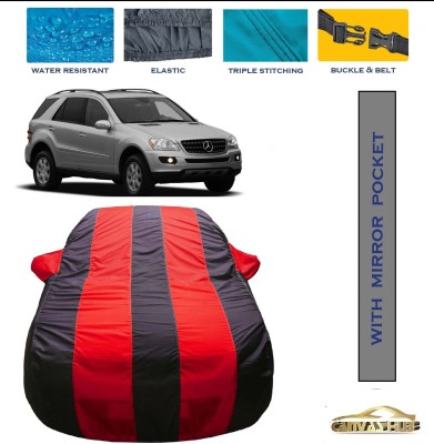 CANVAS HUB Car Cover For Mercedes Benz ML250 (With Mirror Pockets)(Red, Blue)