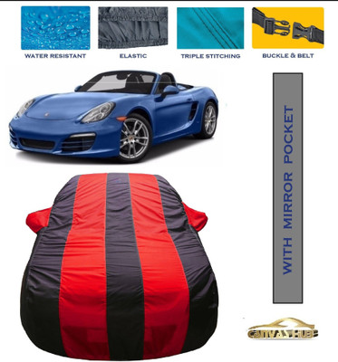 CANVAS HUB Car Cover For Porsche Boxster (With Mirror Pockets)(Red, Blue)