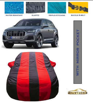 CANVAS HUB Car Cover For Kia Soul (With Mirror Pockets)(Red, Blue)