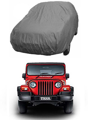 Vedika Collection Car Cover For Mahindra Universal For Car (Without Mirror Pockets)(Grey)