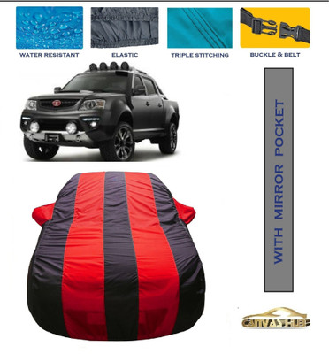 CANVAS HUB Car Cover For Tata Xenon XT (With Mirror Pockets)(Red, Blue)