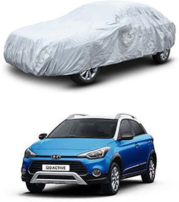 unik auto Car Cover For Hyundai i20 Active (Without Mirror Pockets)(Silver)