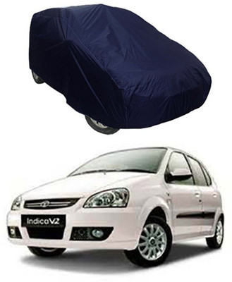 W proof Car Cover For Tata Indica V2 (Without Mirror Pockets)(Blue)