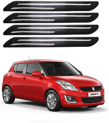 ARNEJA Rubber Car Bumper Guard(Black, Pack of 4, Maruti, Swift)