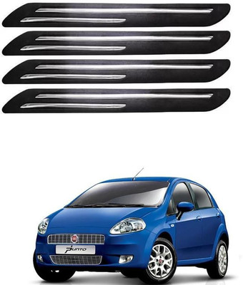 ARNEJA Rubber Car Bumper Guard(Black, Pack of 4, Fiat, Punto)