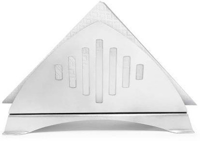 Quality Cops 1 Compartments Stainless Steel Tissue Paper Stand(Silver)