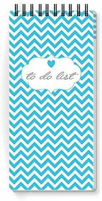 Nourish ToDo List Note Pad Regular Note Pad Ruled 50 Pages(BLUE CHEVRON)