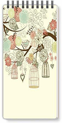 Nourish ToDo List Note Pad Regular Note Pad Ruled 50 Pages(Birdcage)