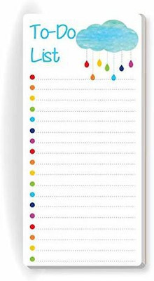 Nourish ToDo List Note Pad Regular Note Pad Ruled 50 Pages(CLOUDS)