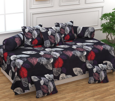 Lajak Collection Polycotton Abstract Diwan Set(Red)