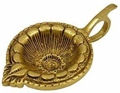 Radha A Unique Store Brass Table Diya(Height: 4 inch)