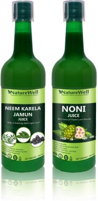 Naturewell Neem Karela Jamun/Noni for Building Immunity and Digestion Booster /Pack of 2 Natural(Pack of 2)