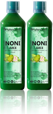 Naturewell Noni Juice Natural Juice for Building Immunity and Digestion Booster (PACK OF 2)(1000 ml)