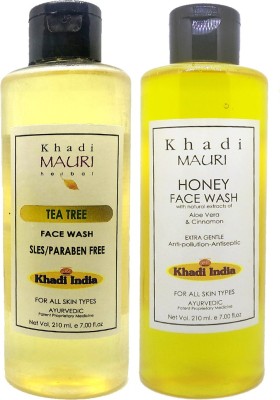 Khadi Mauri Honey & Tea Tree - Pack of 2  Face Wash(420)