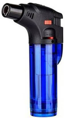 Gabbar BBQ Jet Lighter Blue Color|Gas Lock System And Adjustable Flame Lock With Lighter Stand Outdoor BBQ Welding Red Torch Turbo Jet Flame 1300 Times Spray Cigarette Pocket Size Lighter Pocket Lighter(Blue)
