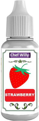 chef willy Fruit Extract Natural Flavor Essence Syrup for cakes sweets candies and drinks strawberry flavor Strawberry Liquid Food Essence(20 g)