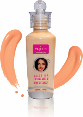 VI-JOHN Roll On Foundation 60GM PACK OF 6 Foundation(PEPPY RED, 60 g)