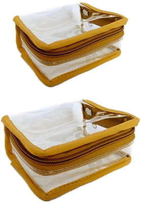 iShine Travel Morning Zipper Pouch Multipurpose Travel Morning Zipper Pouch for Men and Women(Transparent and Gold) (Combo of 2) Multipurpose Travel Morning Zipper Pouch for Men and Women(Transparent and Gold) (Combo of 2)(Clear) iShine Travel Morning Zipper Pouch Multipurpose Travel Morning Zipper Pouch for Men and Women(Transparent and Gold) (Combo of 2) Multipurpose Travel Morning Zipper Pouch for Men and Women(Transparent and Gold) (Combo of 2)(Clear)