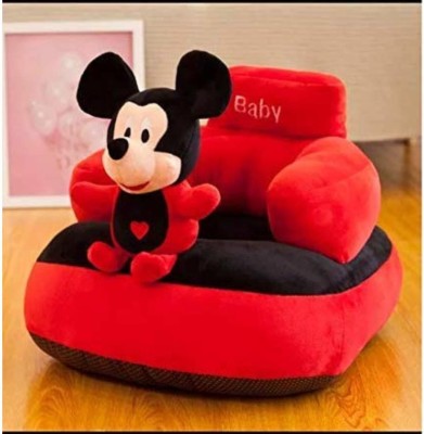 Wrodss COLLECTION Baby Soft Plush Cushion Baby Sofa Seat Or Rocking Chair for Kids(Use for Baby 0 to 2 Years)-Red and Black(Made in India)  - 25 cm(Multicolor)