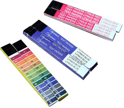 Parijata 0-14 pH Red, Blue, Yellow Litmus Papers(Pack of 120)