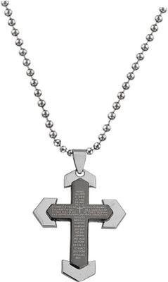 Shiv Jagdamba Rhodium Stainless Steel Pendant Set