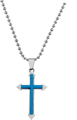 Shiv Jagdamba Rhodium Stainless Steel Pendant Set