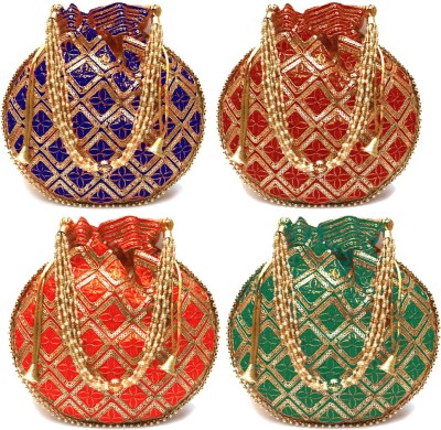 Goyal Fashion 4 Pcs Party Wedding Potli Purse Potli(Pack of 4)