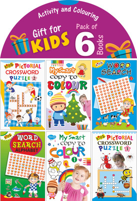 Great Gifts For Kids Combo Under 200 | Pack Of 6 Activity And Colouring(Paperback, Manoj)