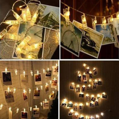 Haulsale 20 LEDs 3.05 m Yellow Steady Clip Rice Lights(Pack of 1)