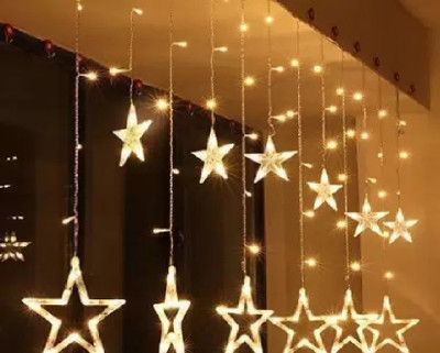 manvik creation 130 LEDs 3.96 m Yellow Flickering String Rice Lights(Pack of 1)