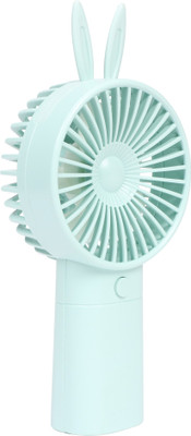 Pokory Fan for Kids and Travelling Use Portable Cooling MINI toy for Kids with Adorable design Green colour| Plastic pack of 1