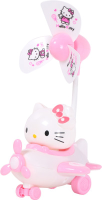 Pokory Fan for Kids and Travelling Use Portable Cooling MINI toy for Kids with Cat design Pink Colour Pack of 1