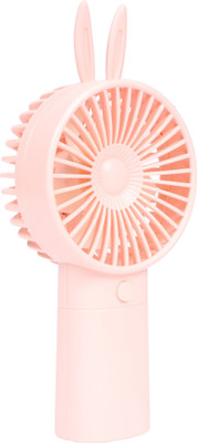 Pokory Fan for Kids and Travelling Use Portable Cooling MINI toy for Kids with Adorable design Pink colour| Plastic pack of 1