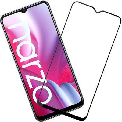 BRENZZ Edge To Edge Tempered Glass for Realme Narzo 50A(Pack of 1)