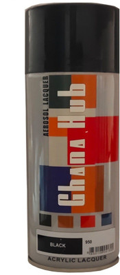 GHANA HUB PREMIUM CUBE SINGLE Black Spray Paint 450 ml(Pack of 1)