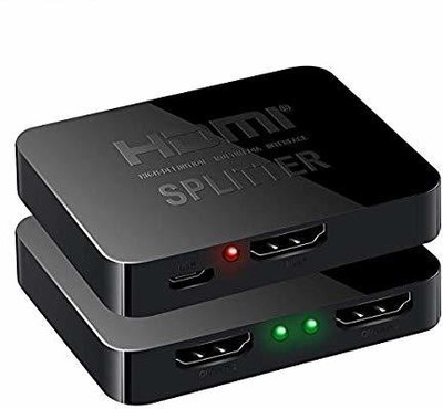 Etzin 4K 2K HDMI Splitter 1 x 2, 1 Input 2 Output HDMI Amplifier Switcher Box Media Streaming Device(Black)