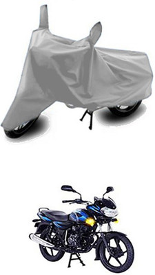 Vedika Collection Two Wheeler Cover for Bajaj(Discover 125 DTS-i, Silver)