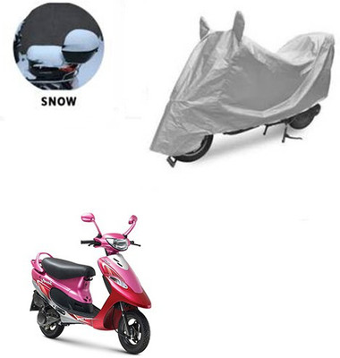 saanvi Waterproof Two Wheeler Cover for TVS(Scooty Pep+, Silver)