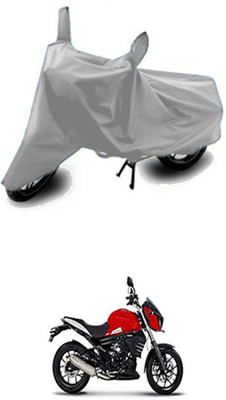 Vedika Collection Two Wheeler Cover for Mahindra(Silver)