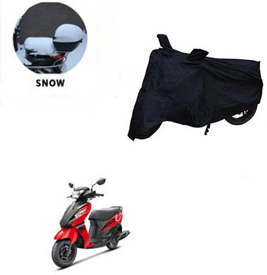 saanvi Waterproof Two Wheeler Cover for Suzuki(Let's, Black)