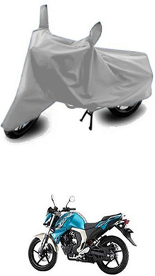Vedika Collection Two Wheeler Cover for Yamaha(Silver)