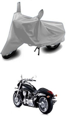 Vedika Collection Two Wheeler Cover for Suzuki(Silver)