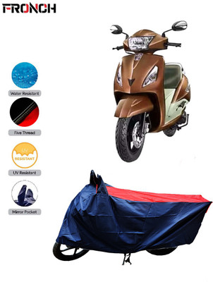 FRONCH Waterproof Two Wheeler Cover for TVS(Jupiter classic, Red, Blue)