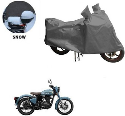 RPSENTTERPR Waterproof Two Wheeler Cover for Royal Enfield(Classic 350, Grey)