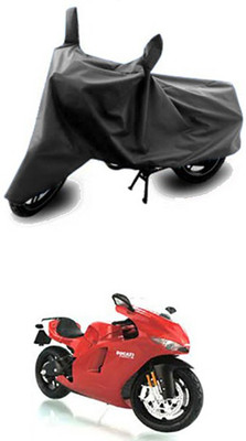 Vedika Collection Two Wheeler Cover for Ducati(Grey)