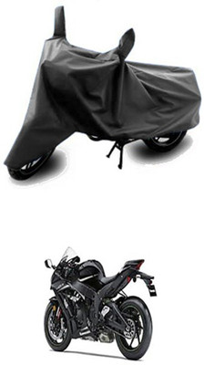 Vedika Collection Two Wheeler Cover for Kawasaki(Grey)