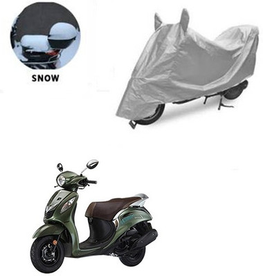 RPSENTTERPR Waterproof Two Wheeler Cover for Yamaha(Fascino, Silver)