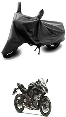 Vedika Collection Two Wheeler Cover for Kawasaki(Grey)